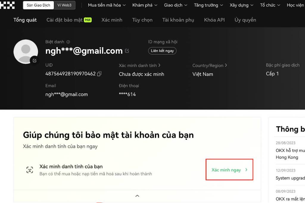 3.1 Xác minh danh tính (KYC)
