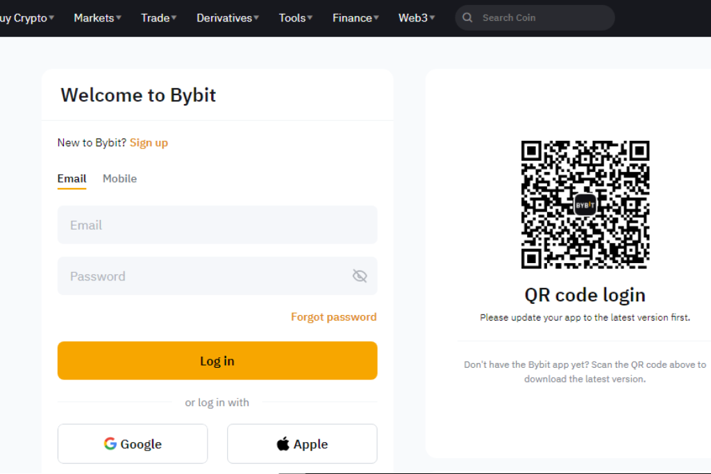 Hướng dẫn cách đăng kí ByBit trên website