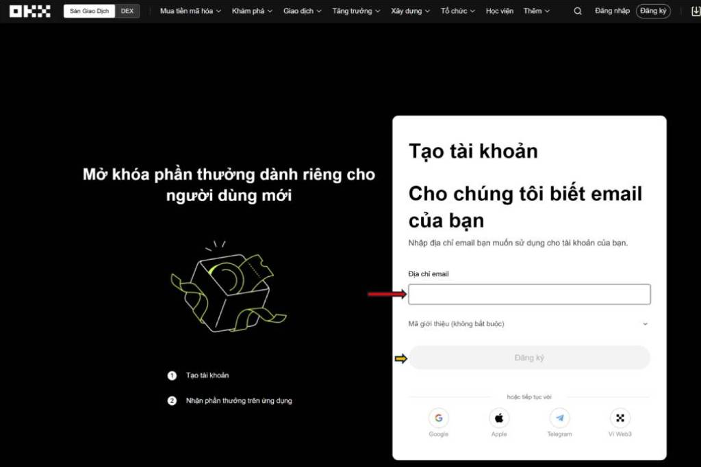 Hướng dẫn cách tạo tài khoản và sử dụng sàn giao dịch OKX